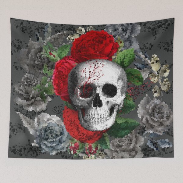 Item preview, Skull and Roses designed and sold by MathenaArt.
