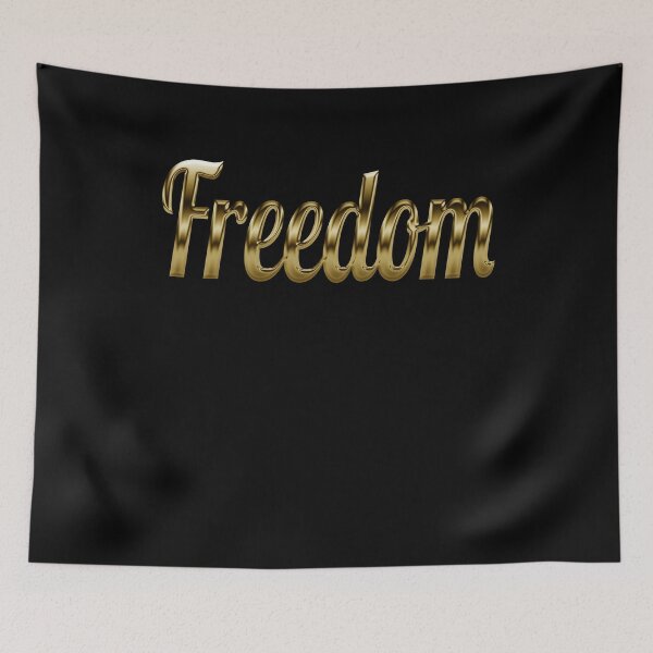 Item preview, Freedom - Retro motivation in Gold designed and sold by Dyna-Mix.