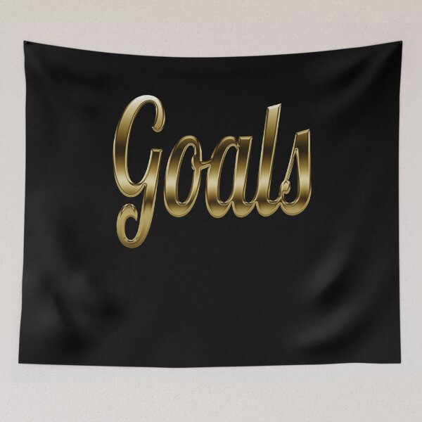 Item preview, Goals - Retro motivation in Gold designed and sold by Dyna-Mix.