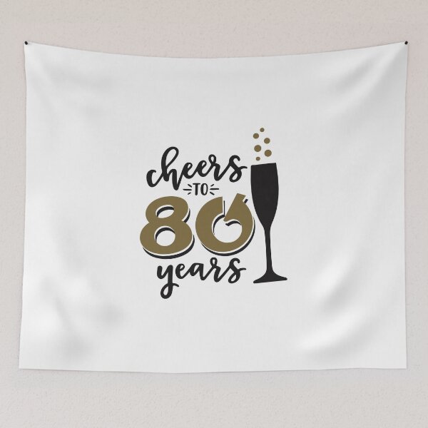 Item preview, Cheers to 80 years birthday men women Of birthday Vacation Inspiration Joy Mood designed and sold by DesignByHeartUK.