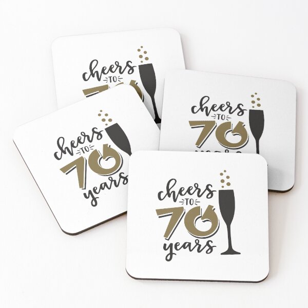 Item preview, Cheers to 70 years birthday men women Of birthday Vacation Inspiration Joy Mood designed and sold by DesignByHeartUK.
