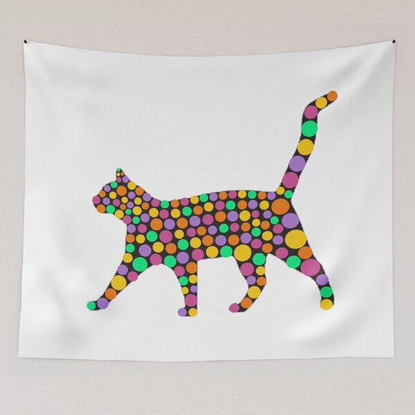 Item preview, Artistic Cute Colored Dot Cat designed and sold by articlave.