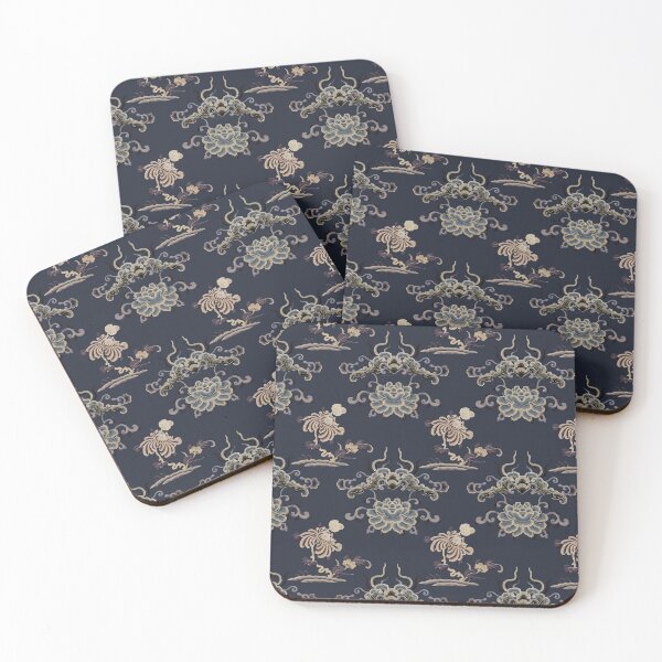 Item preview, Chinoiserie Abstract Floral Pattern Blue designed and sold by nouveaudecor.