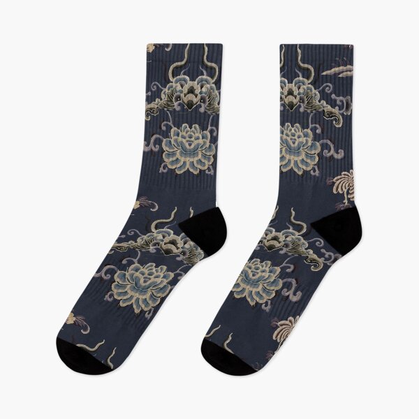 Item preview, Chinoiserie Abstract Floral Pattern Blue designed and sold by nouveaudecor.