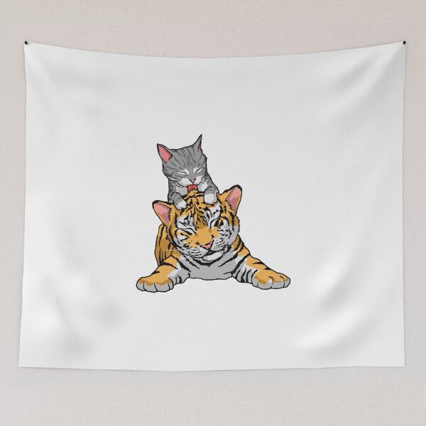 Item preview, Cat grooming tiger designed and sold by HandsomeCat.