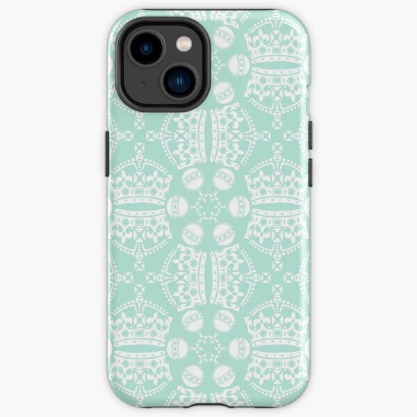 Copy of Jubilee Crown & Soverign Orb Pattern in white on mint iPhone Tough Case