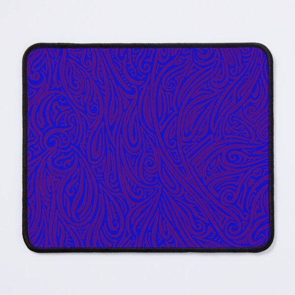 Item preview, Swirling Abstract Line Art in Purple on Blue designed and sold by MathenaArt.
