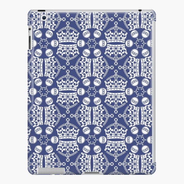 Jubilee Crown & Soverign Orb Pattern in white on blue iPad Snap Case