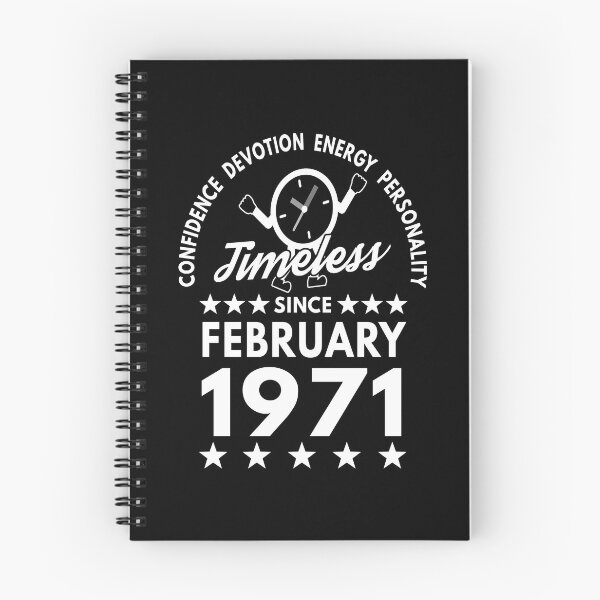Item preview, February Birthday Timeless Person - 1971 - White Text designed and sold by MoonsmileProd.