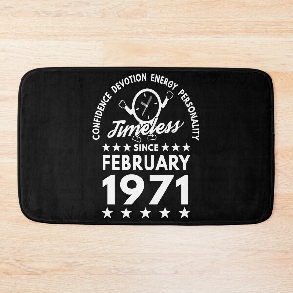 Item preview, February Birthday Timeless Person - 1971 - White Text designed and sold by MoonsmileProd.