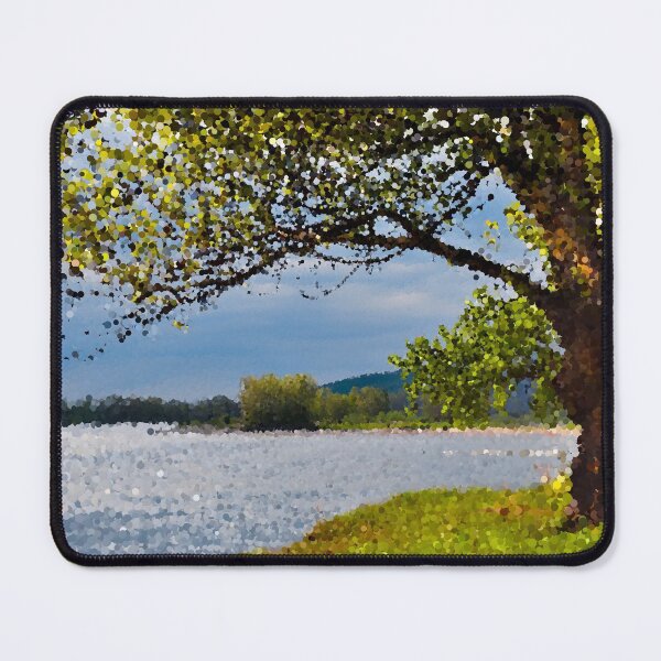 Item preview, Leafy Tree on River Bank designed and sold by MathenaArt.