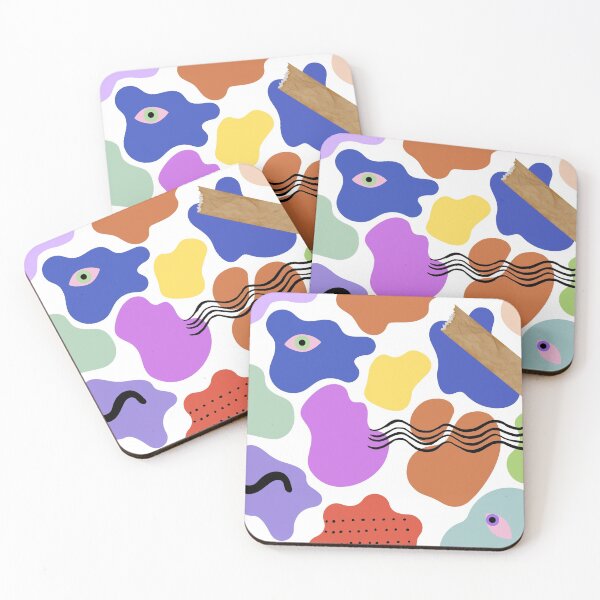 Item preview, Blobs and Eyes Graphic Pop Art Weird Vintage Pattern designed and sold by maya-mons.