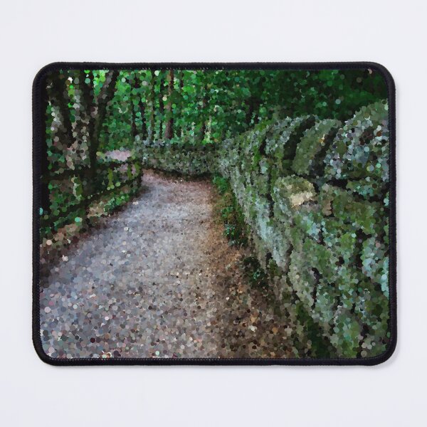 Item preview, Mossy Stone Fenced Path Through the Woods designed and sold by MathenaArt.