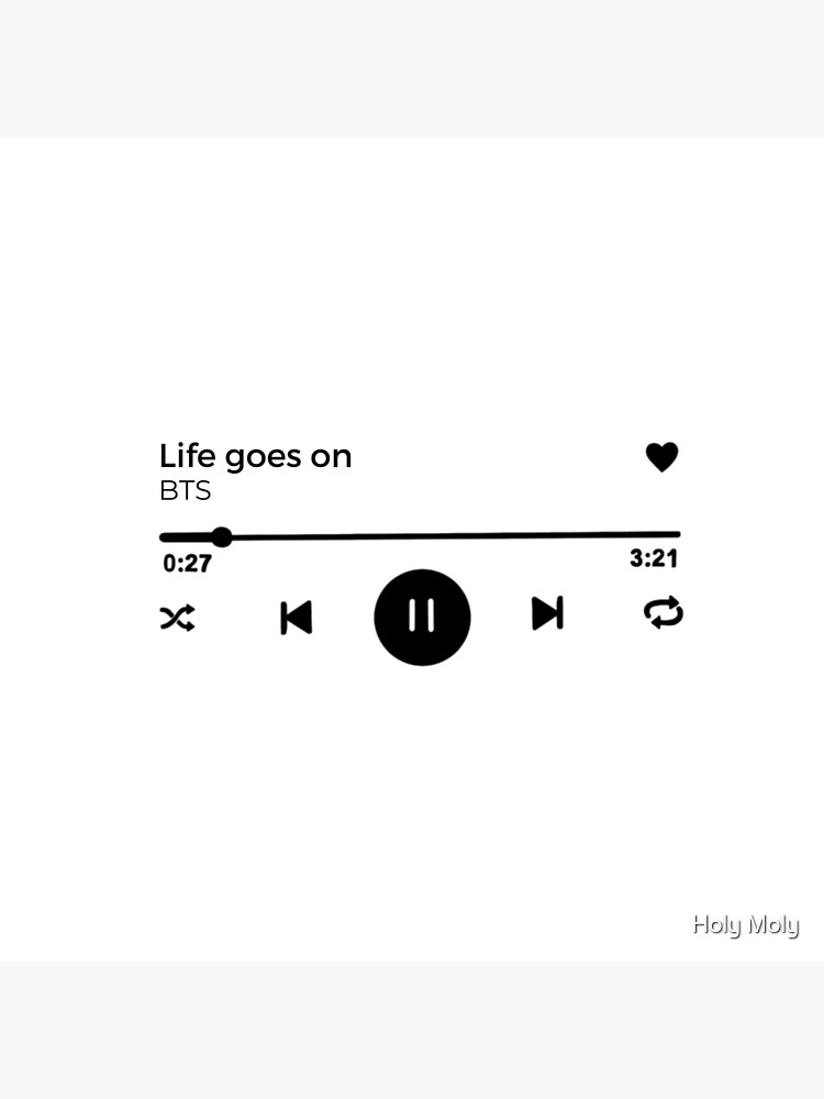 Life Goes On BTS Poster BTS Album Song Lyrics Print Kpop 