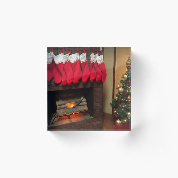 And The Stockings Were Hung By The Chimney With Care...... Acrylic Block