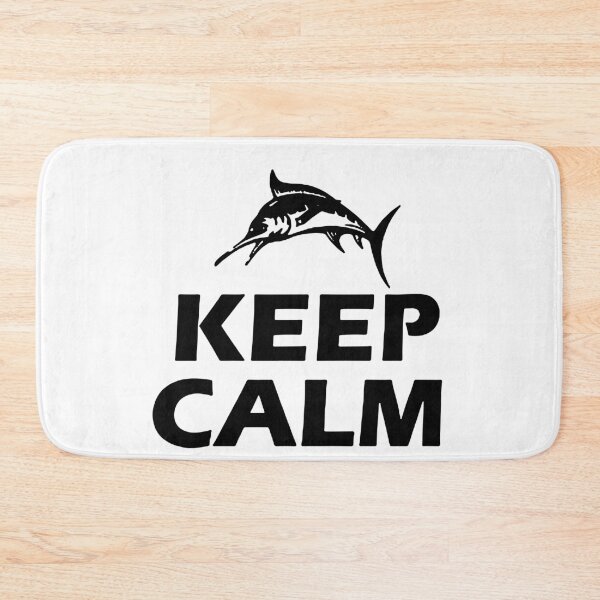 Item preview, Keep Calm and Fishing is On Born to go fishing Forced to work Fisherman Stick Figure Holding Fish Bones I love Fishing Art Design Happy Apparel Essential Inspiration Joy Mood Funny designed and sold by DesignByHeartUK.