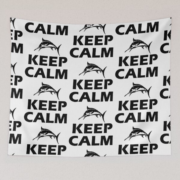 Item preview, Keep Calm and Fishing is On Born to go fishing Forced to work Fisherman Stick Figure Holding Fish Bones I love Fishing Art Design Happy Apparel Essential Inspiration Joy Mood Funny designed and sold by DesignByHeartUK.