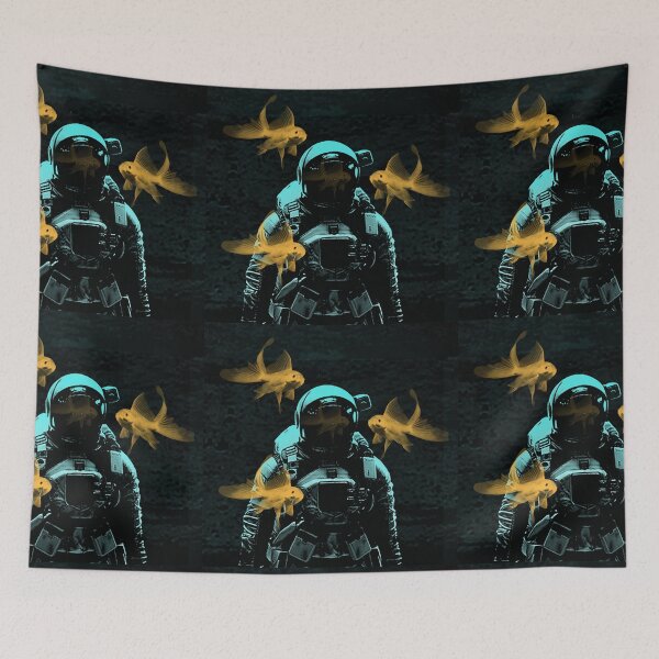 Item preview, astronauts and goldfish designed and sold by Vin  Zzep.