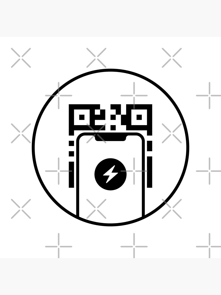 "Pay with Lightning (Bitcoin / Lightning Network) Scan QR Code Icon