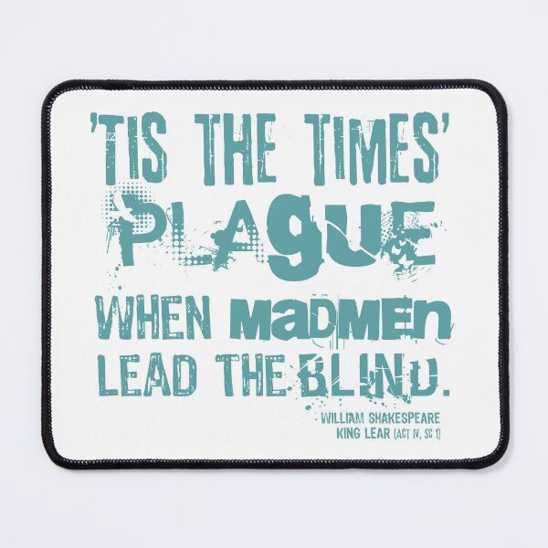 Item preview, King Lear Plague Quote (Aqua Version) designed and sold by Styled Vintage.