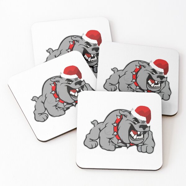 Item preview, Funny Cute Angry Cartoon Christmas Bulldog in Santa Hat designed and sold by silviaol.