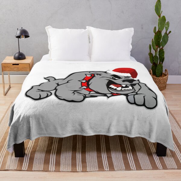 Item preview, Funny Cute Angry Cartoon Christmas Bulldog in Santa Hat designed and sold by silviaol.