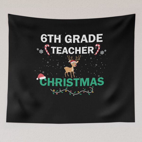 Item preview, 6th Grade Teacher Christmas designed and sold by imaneless.