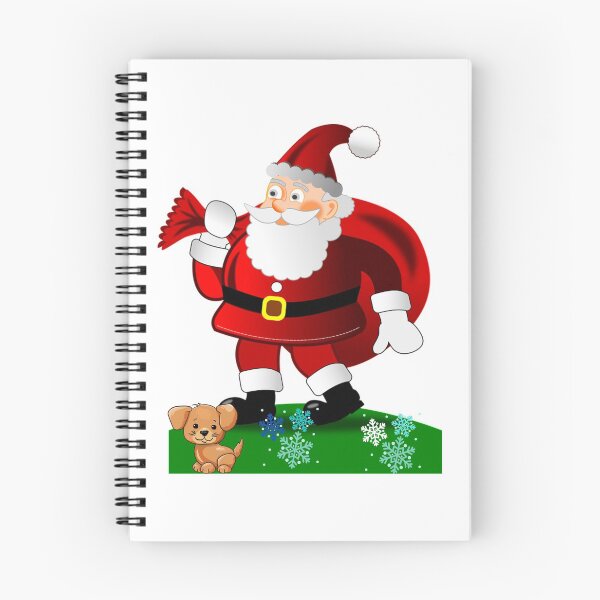 Item preview, Funny Cute Christmas Santa with Puppy. Joyful Santa Christmas Holiday Print designed and sold by silviaol.