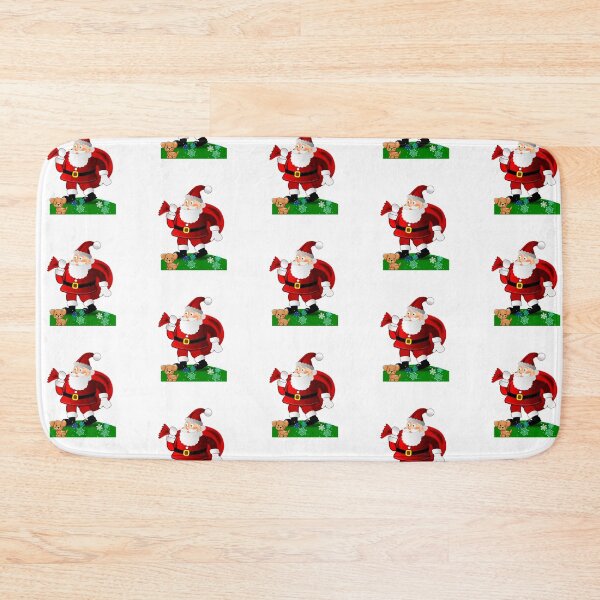 Item preview, Funny Cute Christmas Santa with Puppy. Joyful Santa Christmas Holiday Print designed and sold by silviaol.