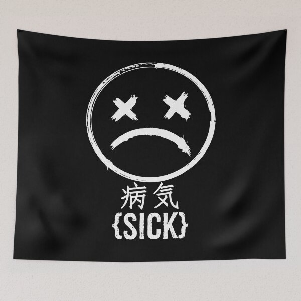 Item preview, Punk Goth Sick Face. Aesthetic Soft Grunge Japanese Sad Face graphic designed and sold by D-C-Designs.