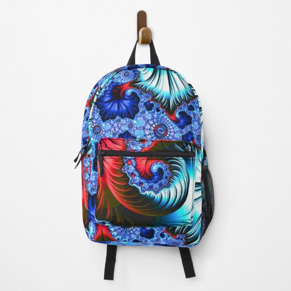 Item preview, Azure Serenity: Captivating Frax Swirls in Deep Blues and Red Contrasts designed and sold by Lubellebubble20.