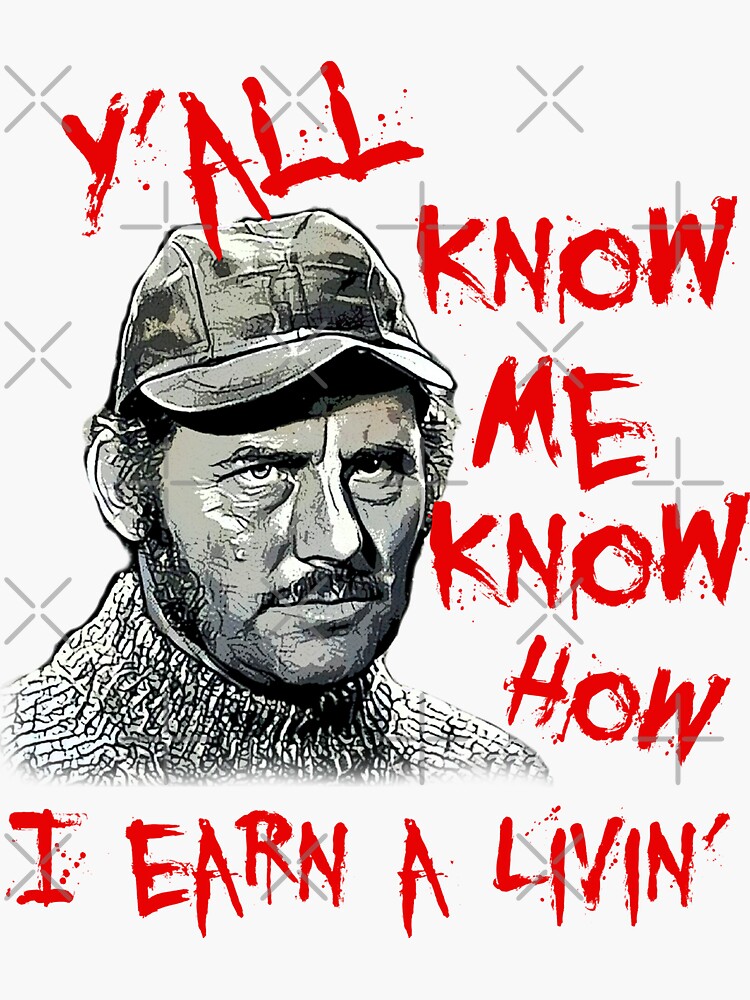 "Quint Jaws" Sticker for Sale by JTK667 Redbubble