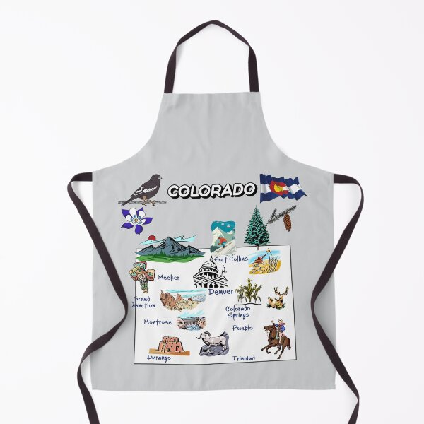 Item preview, Hand Drawn Illustration of Colorado Map with Tourist Destinations, attractions, USA designed and sold by mashmosh.