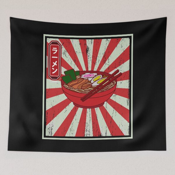 Item preview, Ramen Noodle Bowl in Retro Vintage Japanese Style graphic designed and sold by D-C-Designs.