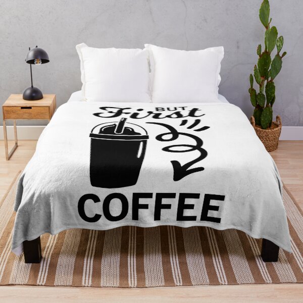 Item preview, But First Coffee - Trendy Coffee Is a Hug In a Mug Quote For Coffee Lovers and Coffee Addicts designed and sold by Prince - Bestseller ★★★★★.