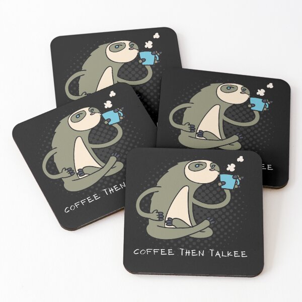 Item preview, Coffee Then Talkee Yoga Sitting Sloth designed and sold by Keffy.