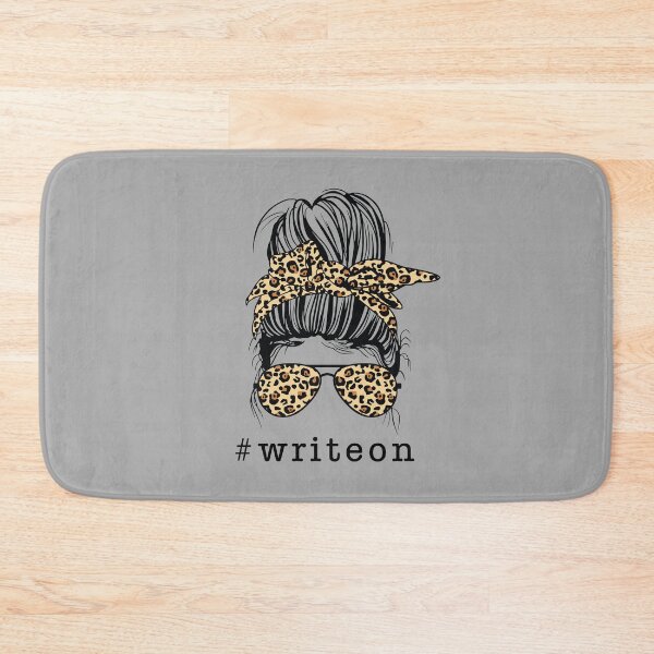 Item preview, Write On Writer Journalist Leopard Messy Bun designed and sold by RedQuality.