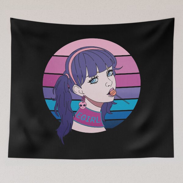 Item preview, Aesthetic Vaporwave Girl. Pastel Goth EGirl Doll design design designed and sold by D-C-Designs.