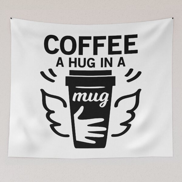 Item preview, But First Coffee - Trendy Coffee Is a Hug In a Mug Quote For Coffee Lovers and Coffee Addicts designed and sold by Prince - Bestseller ★★★★★.