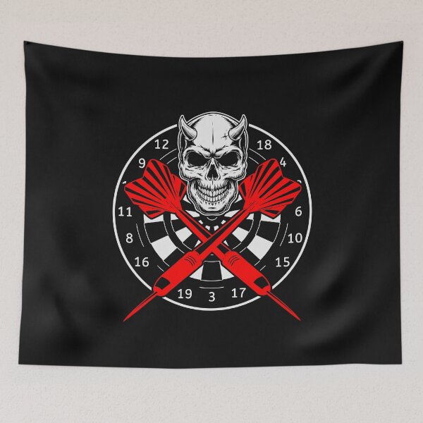 Artikelvorschau, Dart Spieler TotenkopT Shirt Geschenk entworfen und verkauft von Timcito.