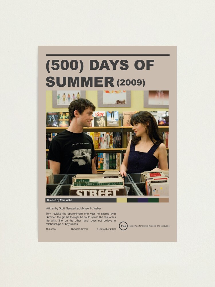 500) Days of Summer (2009) Vintage Movie Poster Photographic Print for  Sale by Undisclosed Aesthetic