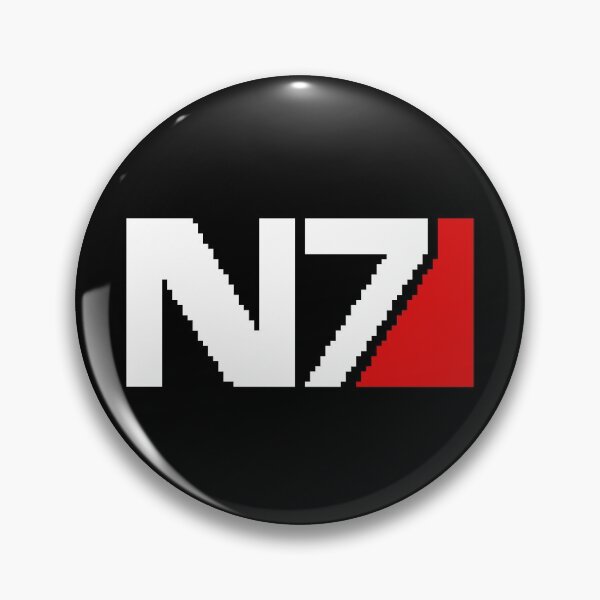 Item preview, Pixellated N7 Spectre Badge Mass Effect Stripeless designed and sold by Samantha Heaton.