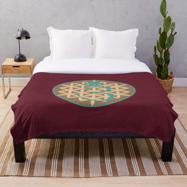 Item preview, OM Logo - Teal on Brown With Flower of Life designed and sold by Fractal Journeys, etc. .