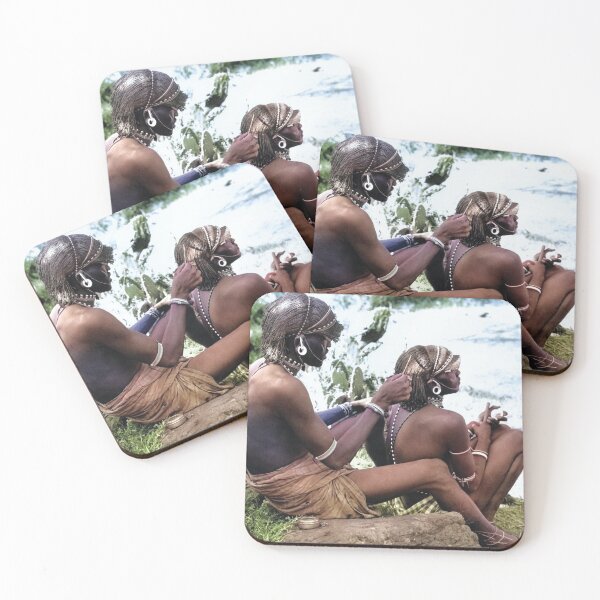 Item preview, Colorized maasai warriors doing hair designed and sold by JerryFrank.