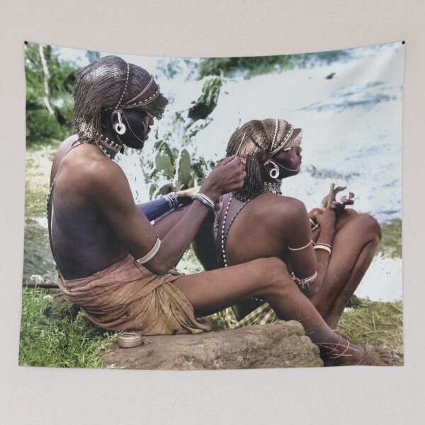 Item preview, Colorized maasai warriors doing hair designed and sold by JerryFrank.