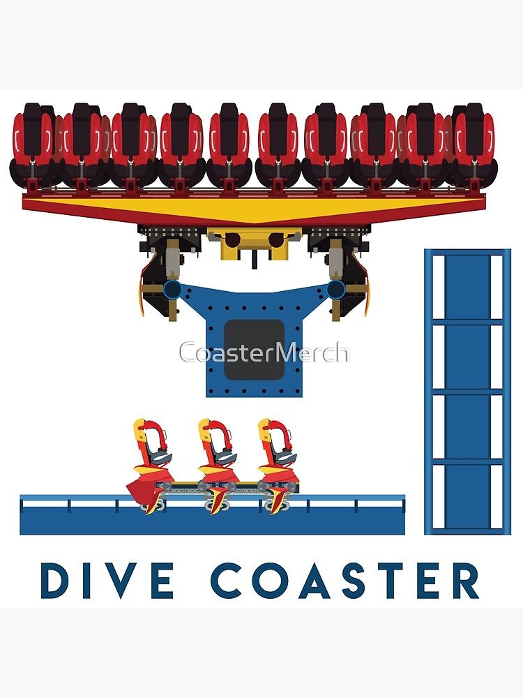 Griffon B M Dive Coaster Design Busch Gardens Williamsburg Greeting Card