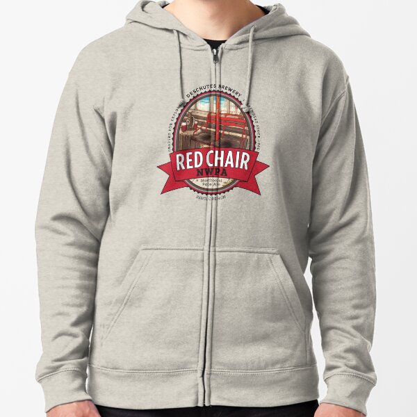 Red Chair NWPA in Grey Zipped Hoodie