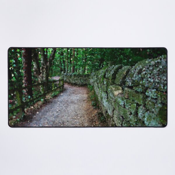Item preview, Mossy Stone Fenced Path Through the Woods designed and sold by MathenaArt.