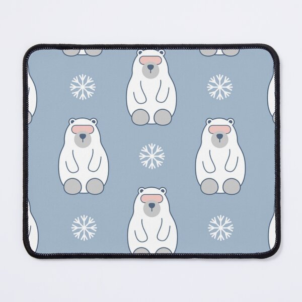 Item preview, Cute Funny Cartoon Christmas Polar Bear and Snowflakes Seamless Pattern designed and sold by silviaol.