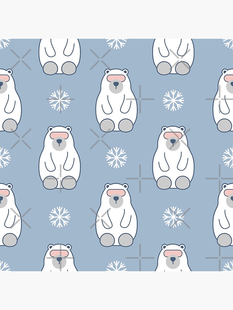 cartoon christmas polar bear